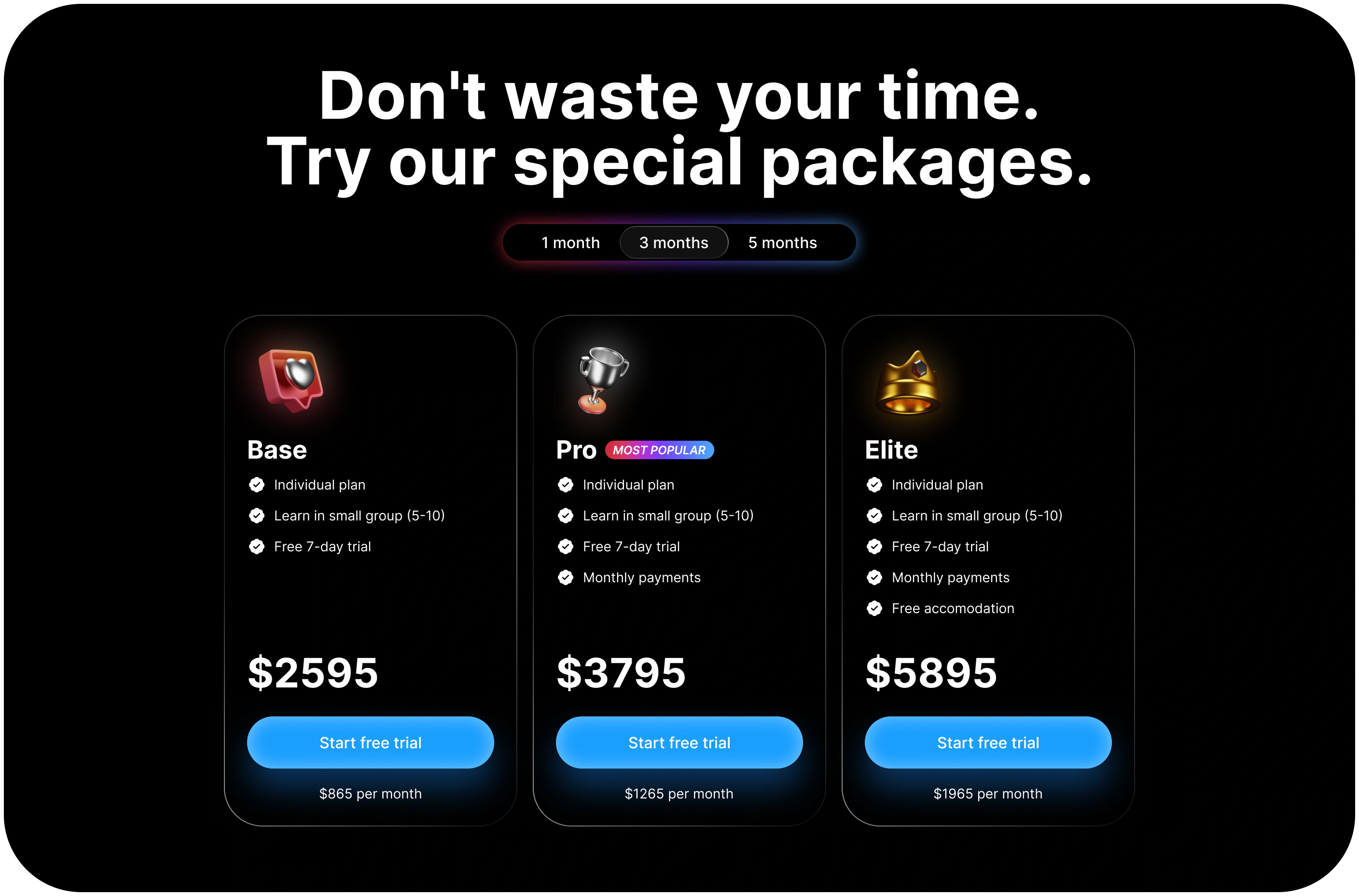 Skylang landing page slide 6
